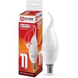 Лампа светодиодная LED-СВЕЧА НА ВЕТРУ-VC 11Вт свеча на ветру 230В E14 6500К 1050лм IN HOME 4690612030494