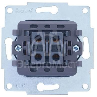 Механизм выключателя 2-кл. СП VESNA бел. LEZARD 742-0288-101