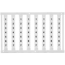 Маркировка для клемм ширина 5мм узкая для клемм Push-in бел. от 13 до 24 горизонтальная ориентация 1шт = карта из 96 маркеров (уп.10шт) DKC NUPUTUK-5F-13-24H