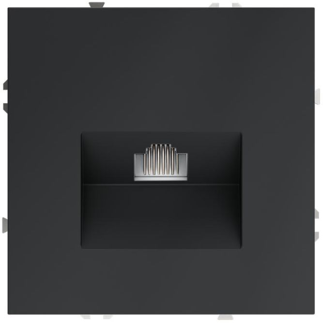 Розетка компьютерная 1-м СП S70 RJ45 кат.6 механизм графит Voltum VLS060107