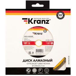 Диск алмазный отрезной Turbo волна 230х22.2х2.4х10мм Kranz KR-90-0135