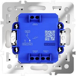Переключатель проходной 1-кл. СП S70 10А механизм бел. глянцевый Voltum VLS010301