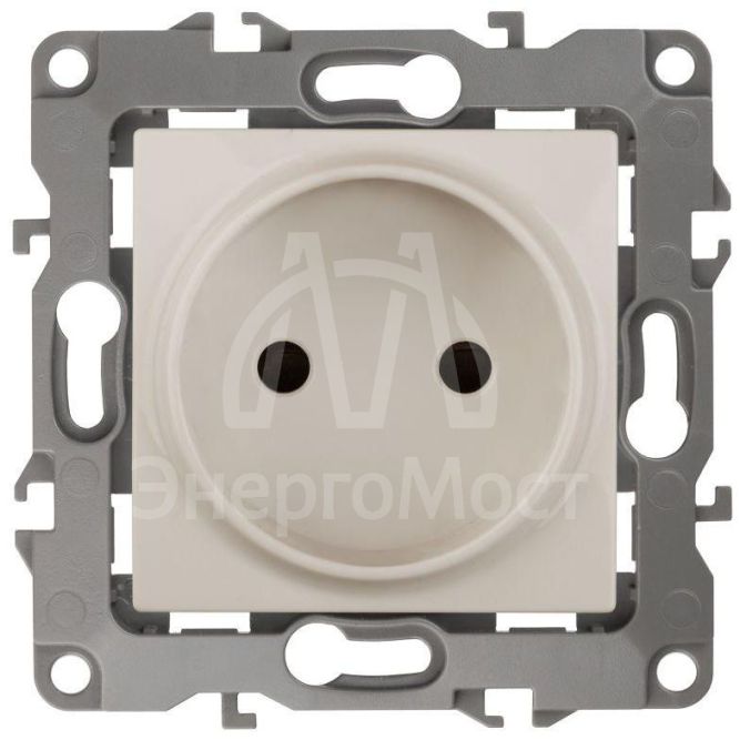 Механизм розетки 1-м СП Эра12 12-2105-02 16А IP20 16AX 250В 2P сл. кость Эра Б0018255