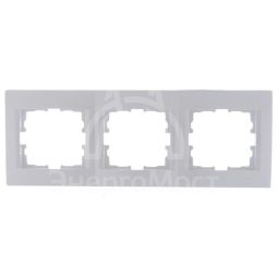 Рамка 3-м Karina горизонт. жемчуж./бел. перламутр LEZARD 707-3000-148