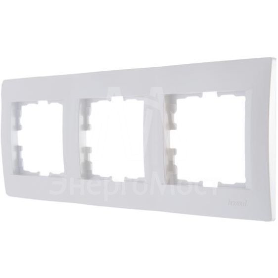 Рамка 3-м Karina горизонт. жемчуж./бел. перламутр LEZARD 707-3000-148