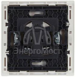 Розетка СП FORTE&amp;amp;PIANO FP218 10А без заземл. без защ. шторок винт. крепл. бел. IEK FP-R10-10-K01