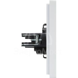 Розетка СП FORTE&amp;amp;PIANO FP218 10А без заземл. без защ. шторок винт. крепл. бел. IEK FP-R10-10-K01