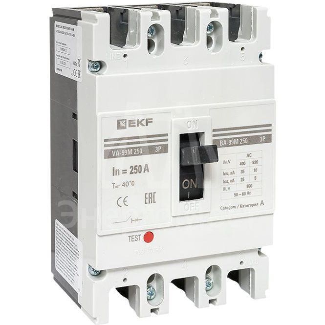 Выключатель автоматический 3п 250/250А 35кА ВА-99М PROxima EKF mccb99-250-250m