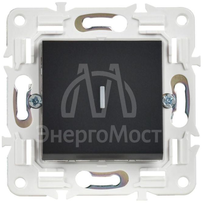 Выключатель 1-кл. SKANDY 10А SK-V07Bl с индикацией черн. IEK SK-V10-1-10-K02