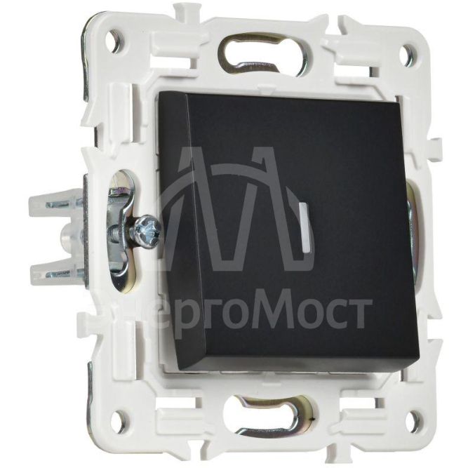 Выключатель 1-кл. SKANDY 10А SK-V07Bl с индикацией черн. IEK SK-V10-1-10-K02