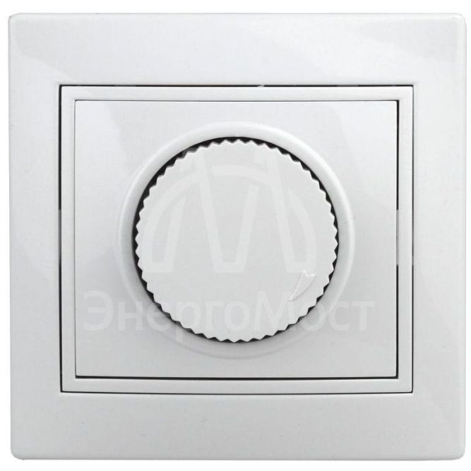 Светорегулятор СП Plano 1-401-01 поворотный 600Вт 230В IP20 бел. Intro Б0027623