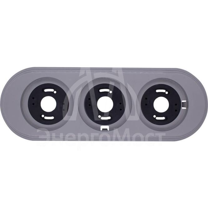 Рамка 3-х постовая пластик титан Bironi BF1-630-26