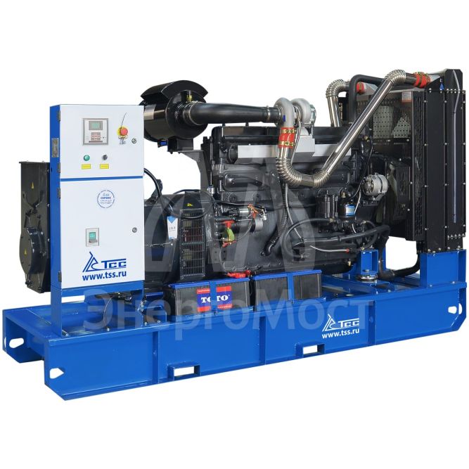 Дизельный генератор ТСС ЭД-200-Т400 с АВР в погодозащитном кожухе на прицепе