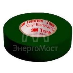 Изолента ПВХ 15мм Temflex 1300 зел. (рул.10м) 3М 7100081321