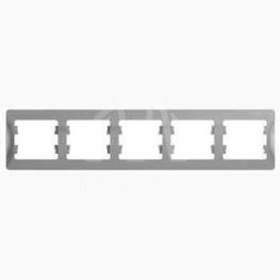 Рамка 5-м Glossa горизонт. алюм. SchE GSL000305