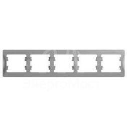 Рамка 5-м Glossa горизонт. алюм. SchE GSL000305