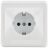 Розетка 1-м СП Вега РС10-3-ВБ с заземл. контактом без защ. штор 16А бел. IEK ERV11-K01-16-DM