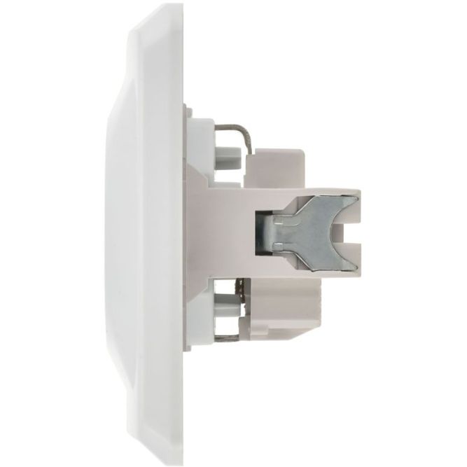 Розетка 1-м СП Вега РС10-3-ВБ с заземл. контактом без защ. штор 16А бел. IEK ERV11-K01-16-DM