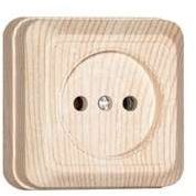 Розетка 1-м ОП Олимп 16А IP20 сосна Universal 5560896