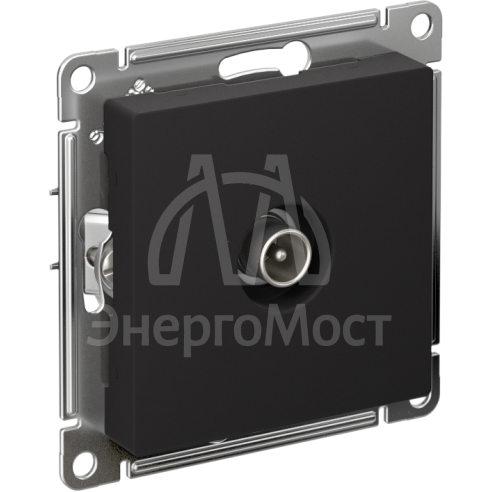 Механизм розетки TV оконечной AtlasDesign 1DB карбон SchE ATN001091