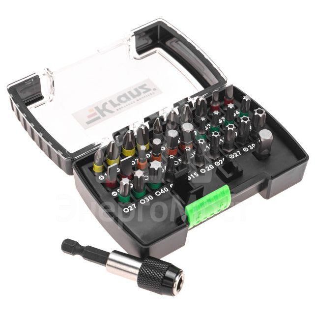 Набор бит с магнитным держателем пластиковый кейс 32 шт Kranz KR-92-0464