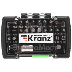 Набор бит с магнитным держателем пластиковый кейс 32 шт Kranz KR-92-0464