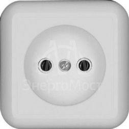 Розетка 1-м ОП Прима 10А IP20 без заземл. без шторок монтаж. пласт. бел. (опт. упак) SchE RA10-164M-B
