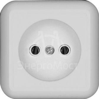 Розетка 1-м ОП Прима 10А IP20 без заземл. без шторок монтаж. пласт. бел. (опт. упак) SchE RA10-164M-B