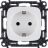 Механизм розетки 1-м СП Valena Allure 16А IP20 250В 2К+З с лиц. панелью защ. шторки безвинт. зажимы бел. Leg 753720
