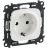 Механизм розетки 1-м СП Valena Allure 16А IP20 250В 2К+З с лиц. панелью защ. шторки безвинт. зажимы бел. Leg 753720