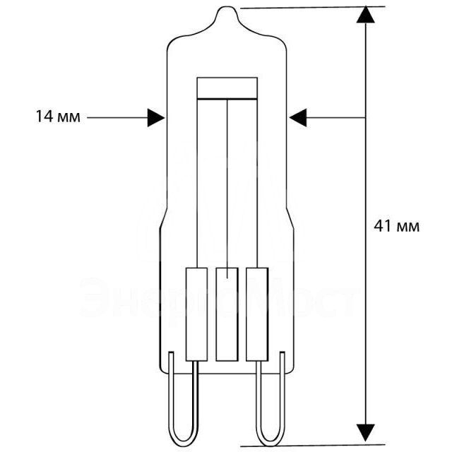 Лампа галогенная 25Вт капсула G9 2850К 240В прозр. Camelion 5845