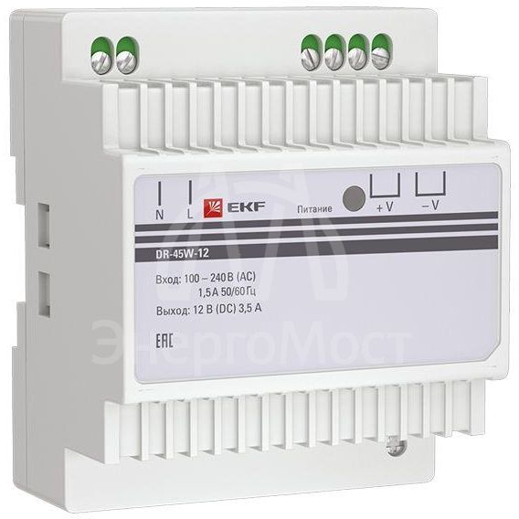 Блок питания 12В DR-45W-12 PROxima EKF dr-45w-12