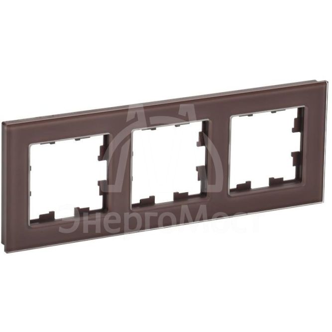Рамка 3-м BRITE РУ-3-2-БрТБ стекло темн. бронза IEK BR-M32-G-K45