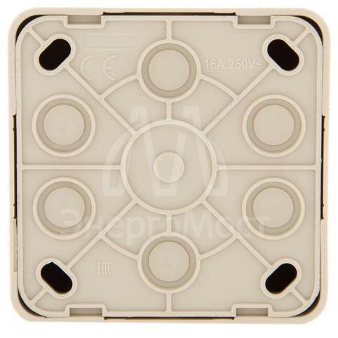 Розетка 1-м ОП VIOLA с заземл. крем. LEZARD 751-0300-122