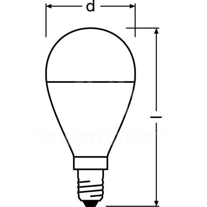 Лампа светодиодная LED Value LVCLP75 10SW/830 230В E14 10х1 RU OSRAM 4058075579712