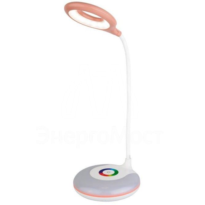 Светильник светодиодный UF-752 C14 6Вт RGB настольный 3 уровня яркости розов. Ultraflash 14491