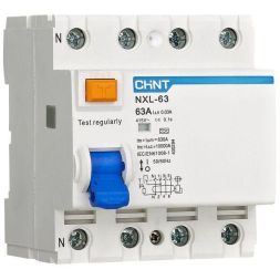 Выключатель дифференциального тока (УЗО) 4п 32А 30мА тип AC NXL-63 6кА (R) CHINT 280790