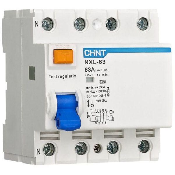 Выключатель дифференциального тока (УЗО) 4п 32А 30мА тип AC NXL-63 6кА (R) CHINT 280790