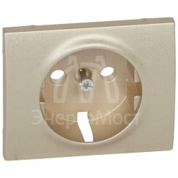 Накладка розетки 1-м Galea Life с заземл. титан Leg 771420