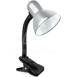 Светильник KD-320 настол. прищепка 230В 60Вт ЛОН E27 серебр. Camelion 10995