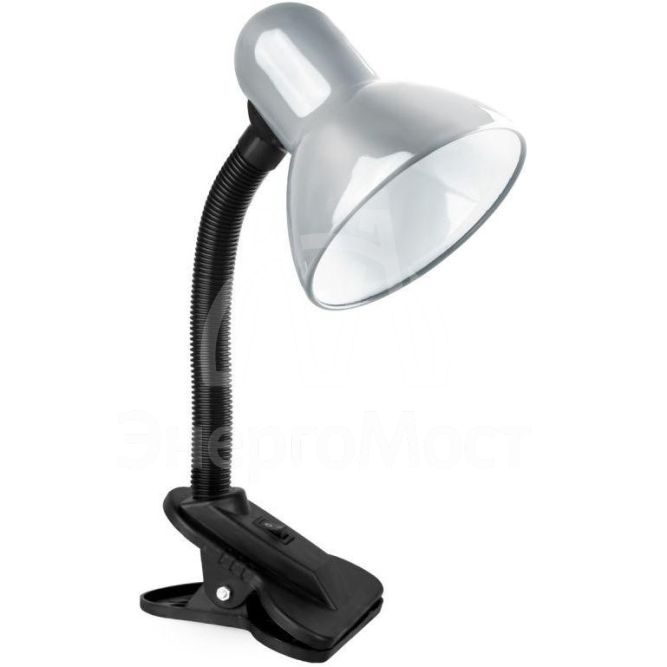 Светильник KD-320 настол. прищепка 230В 60Вт ЛОН E27 серебр. Camelion 10995