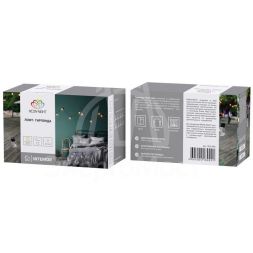 Гирлянда светодиодная &amp;quot;Лофт&amp;quot; 5м 20LED тепл. бел. 1.2Вт IP20 провод ПВХ черн. Neon-Night 303-066