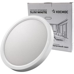 Светильник светодиодный SLIM WHITE 24Вт 4500К IP40 1620лм 230В 230х25мм КОСМОС KSlim24w_W4500K