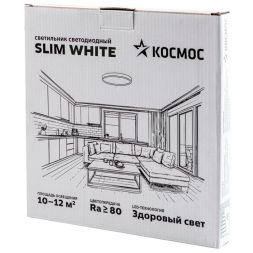 Светильник светодиодный SLIM WHITE 24Вт 4500К IP40 1620лм 230В 230х25мм КОСМОС KSlim24w_W4500K