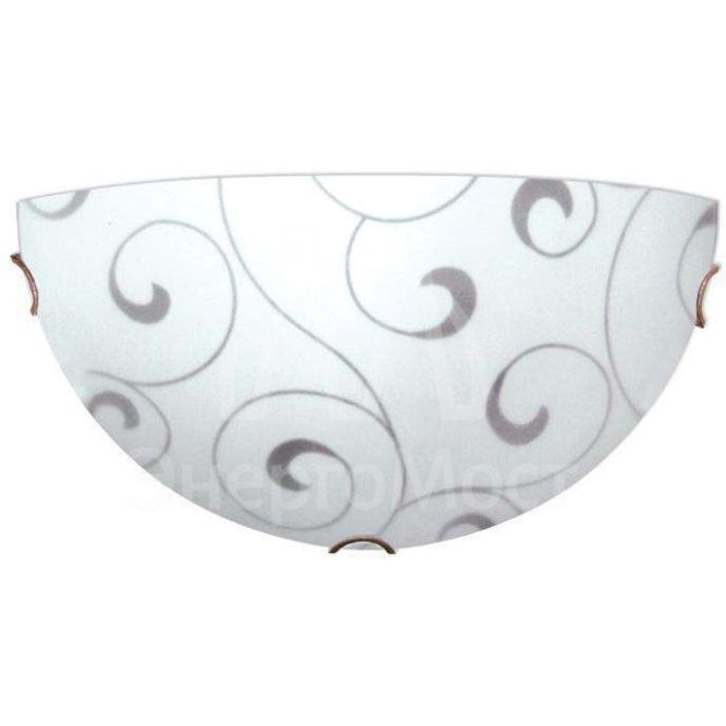 Светильник НББ 21-60 &amp;quot;Морокко&amp;quot; 300/2 М19 1х60Вт E27 IP20 матовый бел./клипса зол. (инд. упак.) Элетех 1005204319