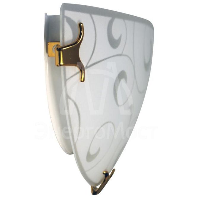 Светильник НББ 21-60 &amp;quot;Морокко&amp;quot; 300/2 М19 1х60Вт E27 IP20 матовый бел./клипса зол. (инд. упак.) Элетех 1005204319