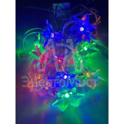 Гирлянда светодиодная &amp;quot;Нить Цветы&amp;quot; 3м 15LED 8 режимов 220В IP20 мультиколор ЭРА Б0041896