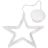 Фигура светодиод. &amp;quot;Звездочка&amp;quot; на присоске (батарейки 3хААА в компл.) 8LED 185х185х10мм тепло-бел. 1Вт 4.5В IP20 NEON-NIGHT 501-011