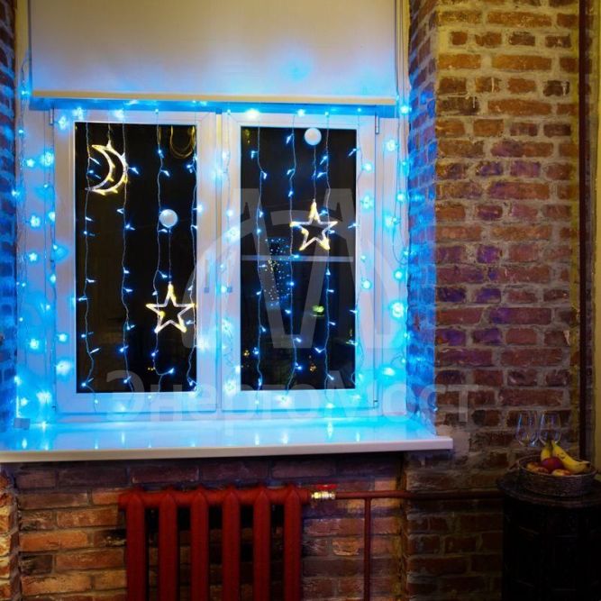 Фигура светодиод. &amp;quot;Звездочка&amp;quot; на присоске (батарейки 3хААА в компл.) 8LED 185х185х10мм тепло-бел. 1Вт 4.5В IP20 NEON-NIGHT 501-011