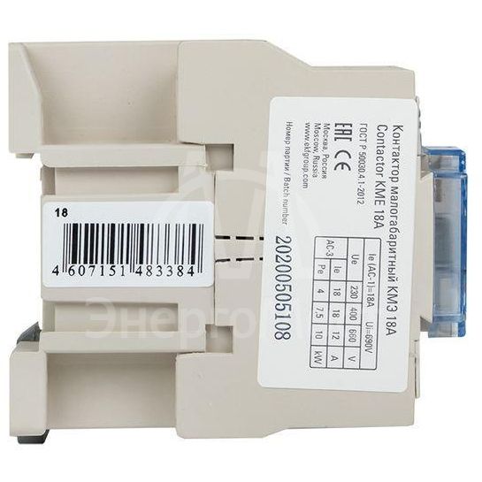 Контактор КМЭ 18А кат. 110В AC 1НО PROxima EKF ctr-s-18-110